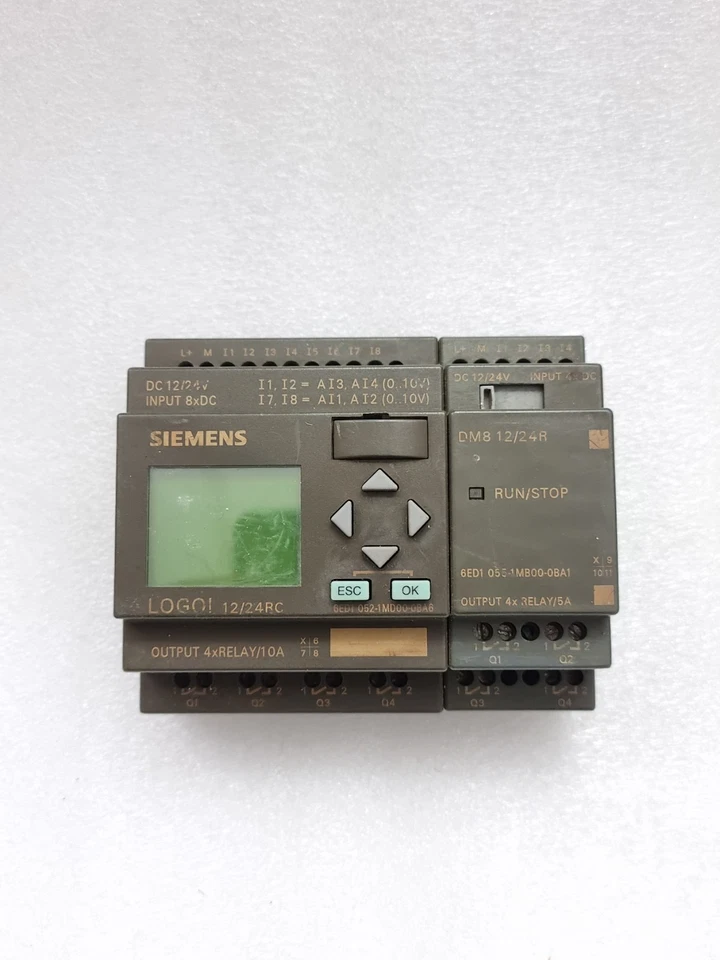 Siemens 6ED1052-1MD00-0BA6 Logo With 6ED1055-1MB00-0BA1 Expansion Module (Used)